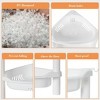 Aoibox 4-Tier Shower Caddy Organizer Corner Shelf, Rustproof Plastic Shower Rack Stand for Bathroom, Bathtub, Shower Pan, White - 4 of 4