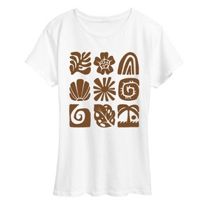 Women's - Instant Message - Beach Squares Short Sleeve Graphic T-Shirt - 1 of 4