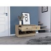 APRILSOUL Tulip Storage Bench with Two Drawers and Two Shelves, Bedroom or Entryway Furniture - 2 of 4