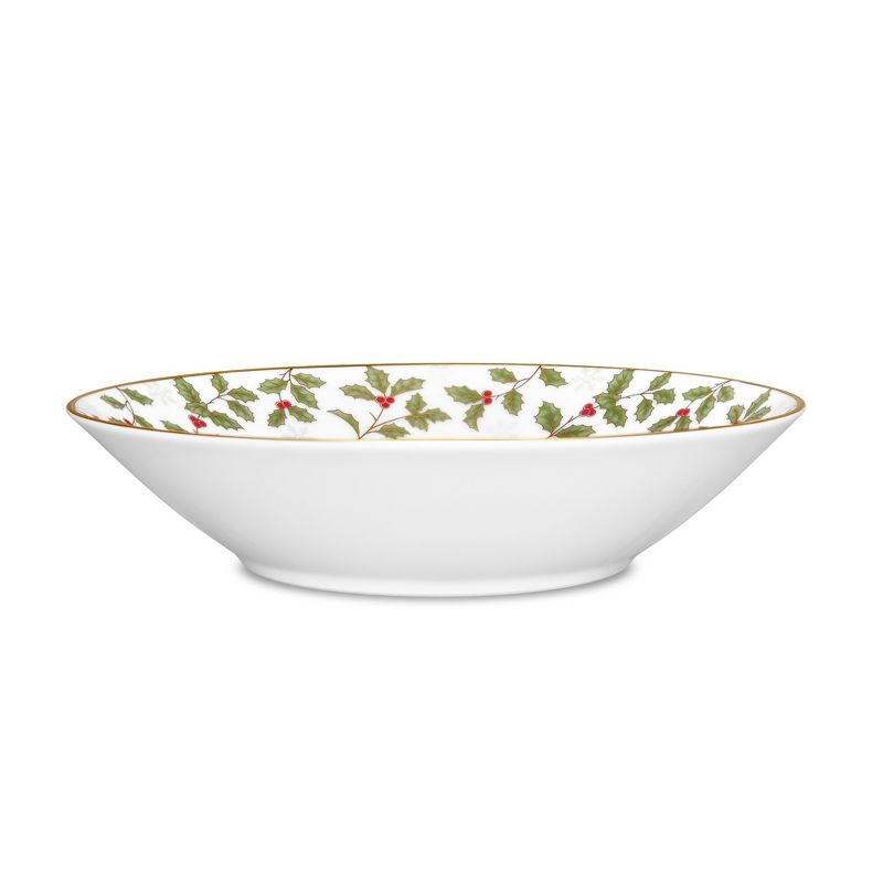 Noritake Holly and Berry Gold Set of 4 Soup Bowls, 2 of 6