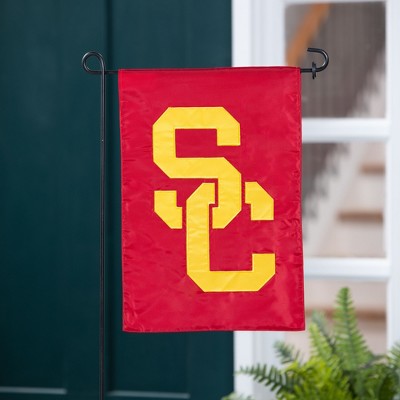 Evergreen Garden Flag Applique, University of Southern California Double Sided Indoor Outdoor Decor 18" x 12.5"