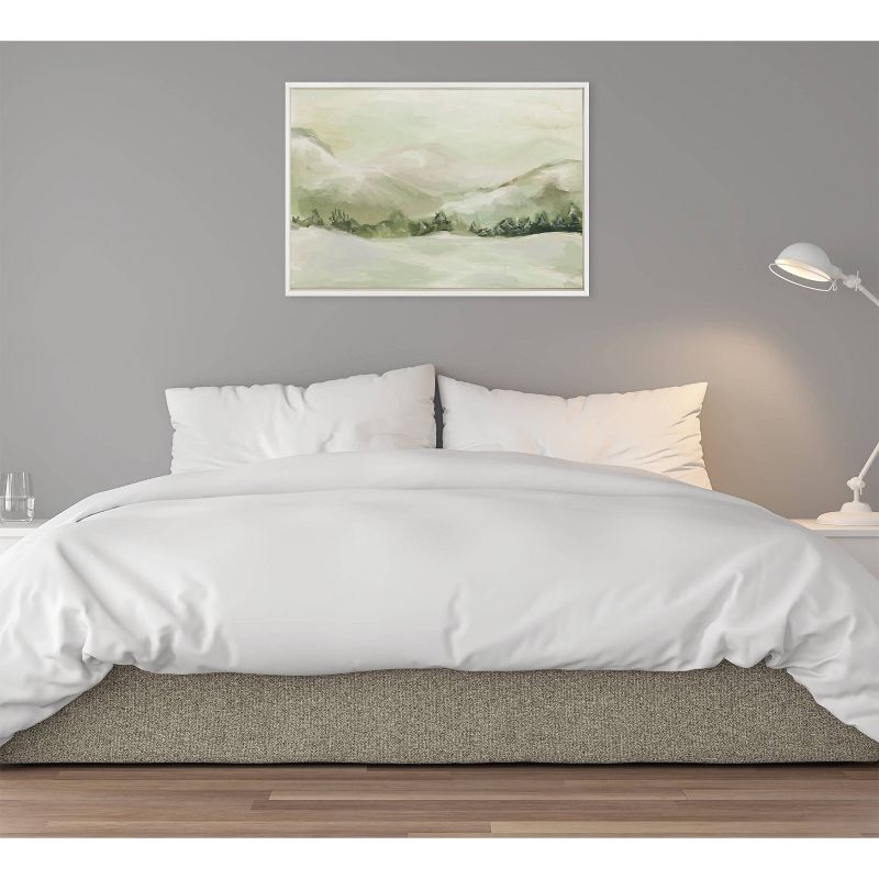 Kate &#38; Laurel All Things Decor 23&#34;x33&#34; Sylvie Winter Landscape 3 Framed Canvas Wall Art by Annie Quigley White Nature Holiday Snow, 3 of 6