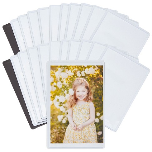 24 Pack Magnetic Wallet Picture Frame Fits 3 X 3 85 Inches Photo Target