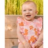 Deux par Deux Girl Printed Muslin Romper Pink and Coral Flowers - 2 of 4