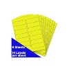 JAM Paper Shipping Address Labels Rectangular 1 1/3 x 4 Neon Yellow 359329614 - 2 of 4