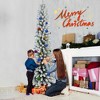 Whisen 6FT Artificial Christmas Tree with 358 Snowy Tips, Space-Saving Design, Realistic Snow Effect, Sturdy Metal Stand - 2 of 4