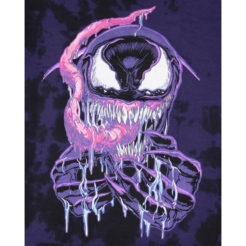 Marvel Men's Venom Menacing Razor Teeth Graphic Print Tie-Dye T-Shirt, 2 of 4
