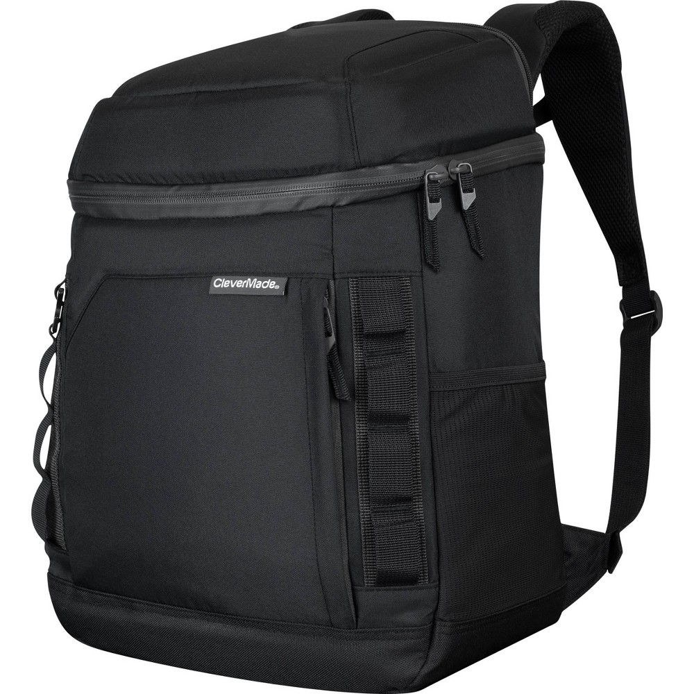 CleverMade Pacifica 15qt Insulated Leak Resistant Backpack Cooler with Bottle Opener - Black