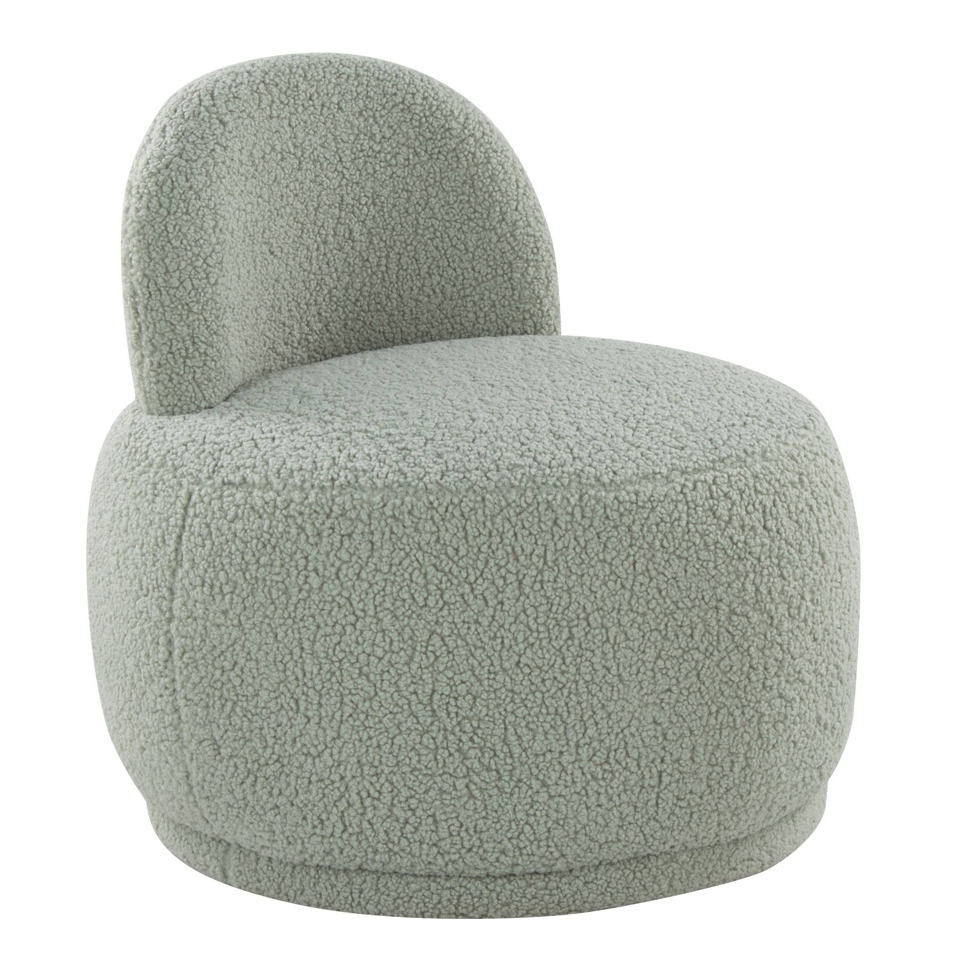 LumiSource Kimi Faux Shearling Accent Chair Green