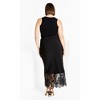 Women's Plus Size Lace Hem Fay Skirt - black | CITY CHIC - image 3 of 4