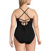 Lands' End Women's Chlorine Resistant Lace Up One Piece Swimsuit - 2 of 4