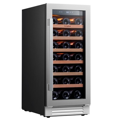 Ca'Lefort 15 inch Wine Refrigerator, 33 Bottle Wine Cooler Freestanding & Built-in
