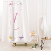 Deny Designs April Lane Art Simple Bow Monogram Shower Curtain - 2 of 3