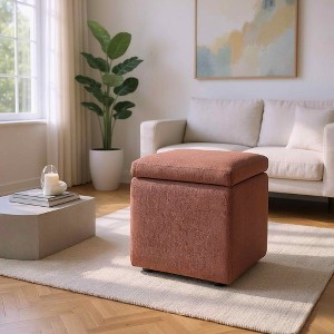 MAYEERTY Multi-Functional Storage Ottoman, Cushioned, Home Use - 1 of 4