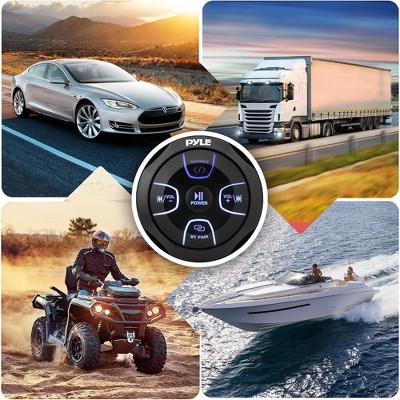 thumbnail interactive-video image 1 of Pyle PLMRBT20 300W Marine Amplified Bluetooth Audio Controller – Waterproof, Wireless 1 of 3
