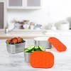 BRINJOY Set of 3 stainless steel containers, 8 oz small snack containers with silicone lids, reusable - 4 of 4