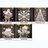 5 Star Super Deals 5pc - 3D Hanging LED Christmas Window Curtain Lights - Holiday Decoration Santa, Snowflake, Jingle Bell, Snowman & Christmas Tree - 2 of 4