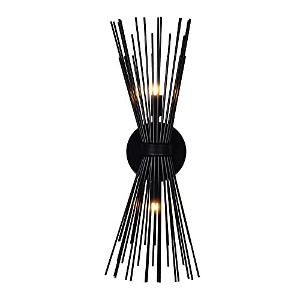CWI Lighting Savannah 2 Light Wall Sconce With Black Finish - 1 of 4