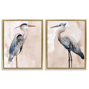 Stupell Industries Beautiful Heron Birds Standing Watercolor, 31" x 25" - 1 of 4