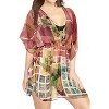 LA LEELA Women's Loose Mini Beachwear Swim Suit Holiday Swimwear Summer Bathing Suit Cover-up Mini Swing Dress - 3 of 4