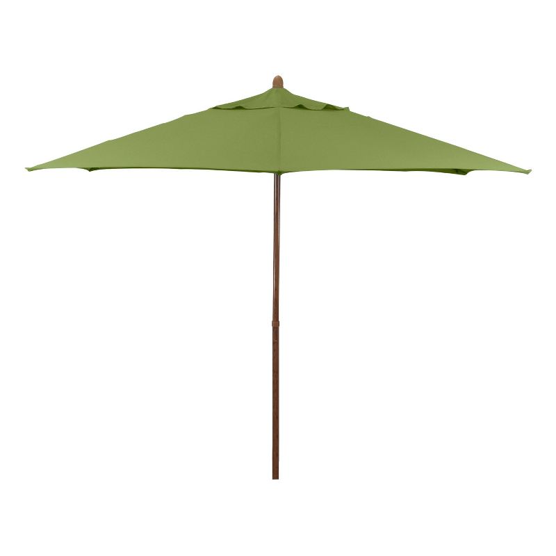 9&#39; x 9&#39; Round Wood Grain Steel Patio Umbrella Lime Green - Astella, 1 of 7