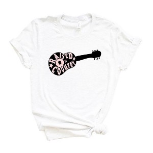Simply Sage Market Women's Raised On Country Guitar Short Sleeve Graphic Tee - 1 of 3