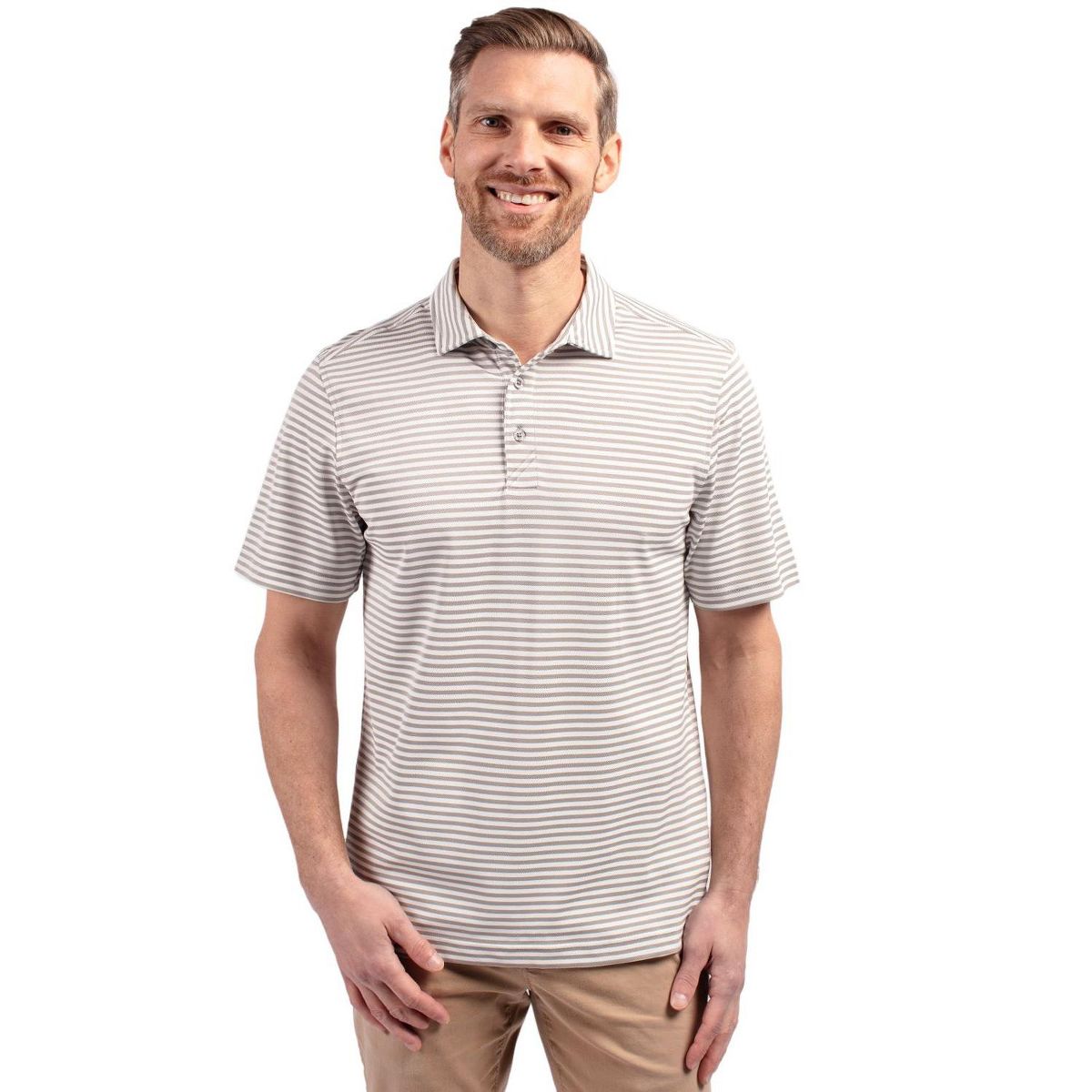 Cutter & Buck Virtue Eco Pique Stripe Recycled Mens Polo Shirt - thumbnail 7