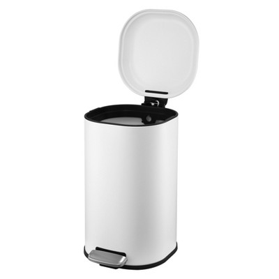 30 Liter/8 Gallon Kitchen step-on  Trash Can,  Garbage Can with Soft-Close Lid and Foot Pedal,  Space-Saving for Kitchen, Bedroom, Bathroom, Office