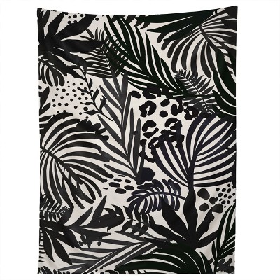 Marta Barragan Camarasa Wild abstract jungle on black Tapestry - Society6
