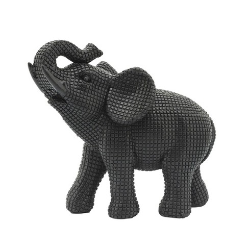 Sagebrook Home 7" Elephant Sculpture - Decorative Polyresin Elephant Statue For Home Decor - Table Accent, Desktop Figurine - image 1 of 4