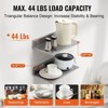 Munora 8.6" x 16" Stainless Steel Floating Shelf with Backsplash - 44 lbs Capacity Commercial Shelving (2-Pack) - 3 of 4