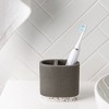 Allure Home Creations 3pc Marcello Stone Toothbrush Holder and Tumbler with Soap/Lotion Dispenser Bathroom Accessories Set Gray - 3 of 4