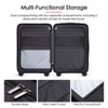 SKONYON 3 Piece Hardshell Luggage Sets Checked Spinner PC & ABS Luggage Set with YKK Zipper and TSA Lock - 4 of 4