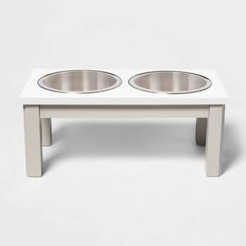 Elevated Dog Bowls Stand - Adjusts to 3 Heights for Small, Medium, and  Large Pets - Stainless-Steel Dog Bowls Hold 34oz Each by PETMAKER (Gray) –  PetMaker