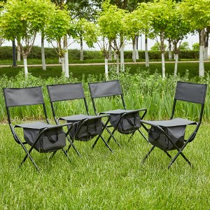 KTMBDW 2-piece/4-piece Folding Outdoor Chair with Storage Bag, Portable Chair for indoor, Outdoor Camping, Picnics and Fishing - 1 of 4