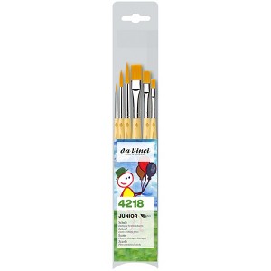 da Vinci JUNIOR Synthetics Student Brushes, Synthetic, Acrylic & Tempera, Assorted, 6 Brush Set - 1 of 3