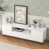Dexmalle High Gloss Panel Modern TV Console with Storage Shelves - 3 of 4