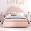 HoneyjoyKids Twin Platform Bed Frame Upholstered Twin Size Bed with Wooden Slats Support - 4 of 4