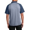 Mafoose Men's Short Sleeve Moisture-Wicking PosiCharge RacerMesh Raglan Heather Black Polo T-shirt - 4 of 4