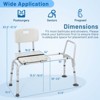 Costway Sliding Tub Transfer Bench with Extra-Wide Seat Backrest for Elderly and Disabled - 3 of 4
