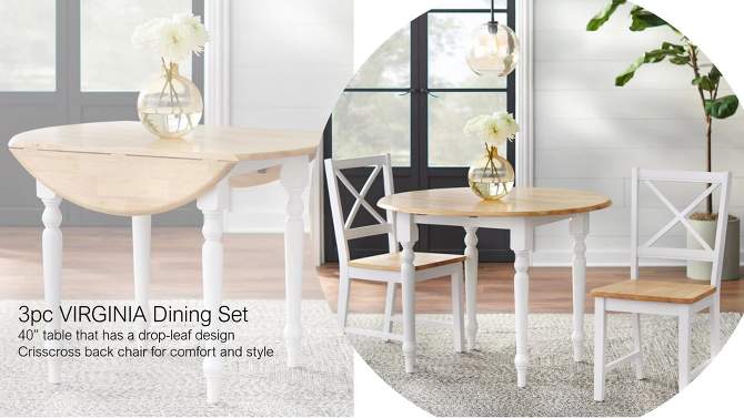 5pc Double Drop Leaf Dining Set Wood - Buylateral, 2 of 5, play video