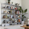 Vynxaria Steel Storage Shelving 6-Tier Utility Shelving Unit with Wheels, Steel Organizer Wire Rack - 2 of 4