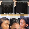 Jessie's Wig HD Lace Frontal Silk Straight 13x4 Pre-Pluck Lace Human Hair Extensions Natural Black 12-18Inch - 4 of 4
