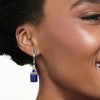 Ross-Simons 12.60 ct. t.w. Simulated Sapphire and .70 ct. t.w. CZ Drop Earrings in Sterling Silver - 2 of 4