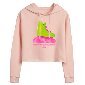 Women's - Barbie - Rollerblading Barbie the Movie Cropped Graphic Hoodie - 1 of 3