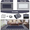 Outdoor Rug Waterproof Plastic Straw Washable Carpet Modern Border Reversible Mat for Camping RV Deck Porch Balcony Backyard - 3 of 4