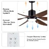 BestParts 66" Vintage Ceiling Fan with LED Lighting - Brown Blades, 6-Speed Control, Remote & App - 3 of 4