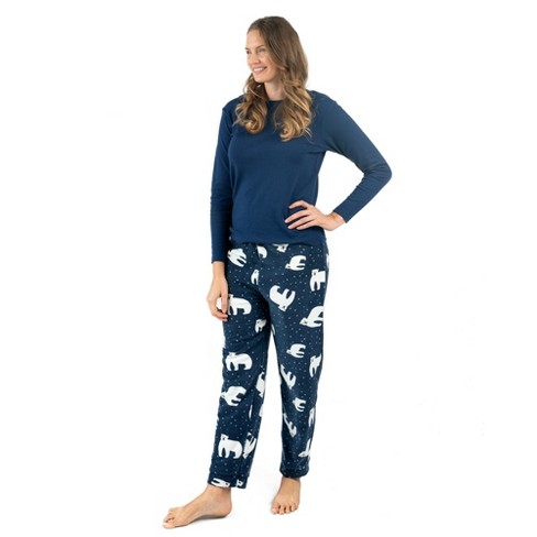 Leveret Womens Cotton Top & Flannel Pants 2 Piece Pajama Set (Size  Small-XX-Large)