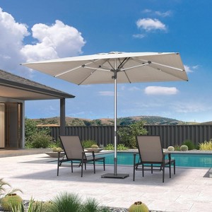 PURPLE LEAF Outdoor Patio Umbrella Market Table Sun Umbrellas with 8 Aluminum Sturdy Ribs for Backyard Deck Garden Pool - 1 of 1