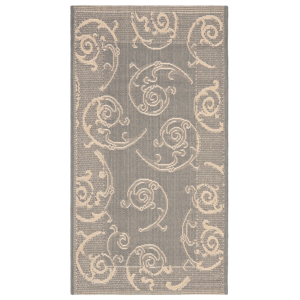 2'7inX5' Pembrokeshire Outdoor Rug Gray/Natural - Safavieh